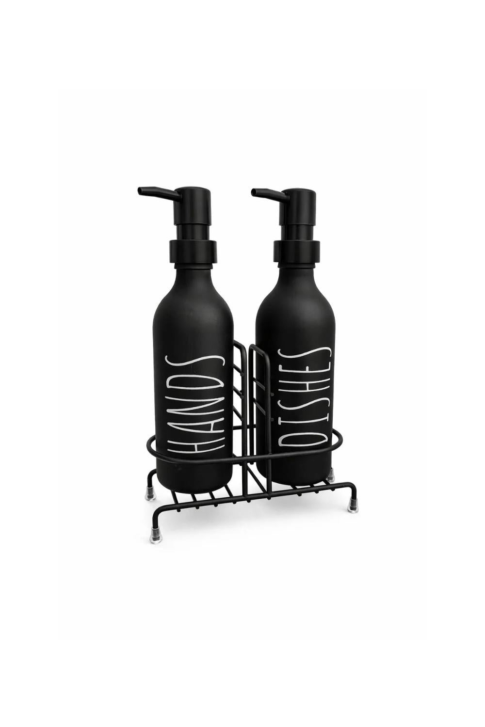 BLACK 2-PIECE DISPENSER SET