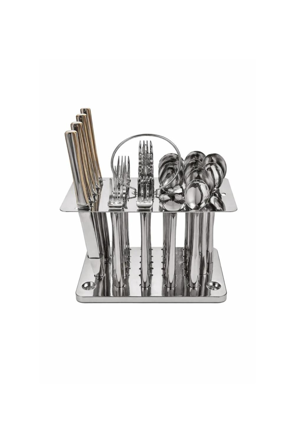 CUTLERY SET WITH STAND (30 PCS)