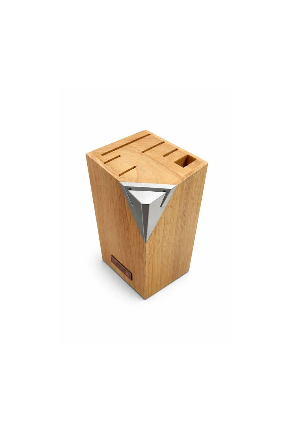 KNIFE SET WITH WOODEN BLOCK & SHARPENER