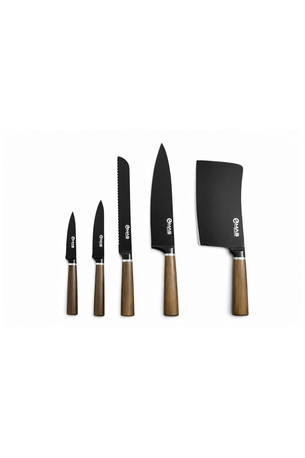KNIFE SET WITH WOODEN BLOCK