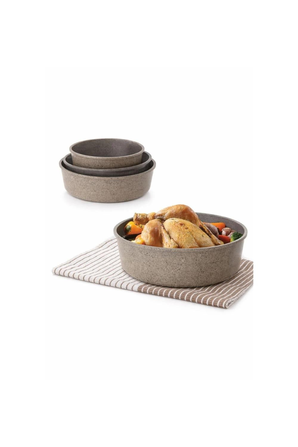 NEOFLAM GRANITE ROUND CASSEROLE