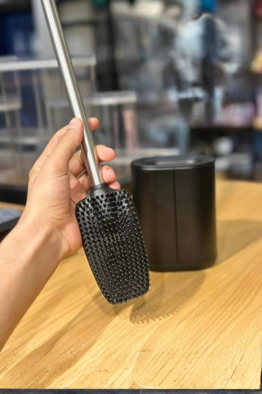 فرشاة تنظيف المرحاض المصنوعة من الفولاذ المقاوم للصدأ