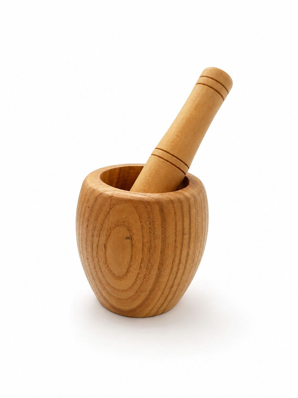 WOODEN MORTAR & PESTLE