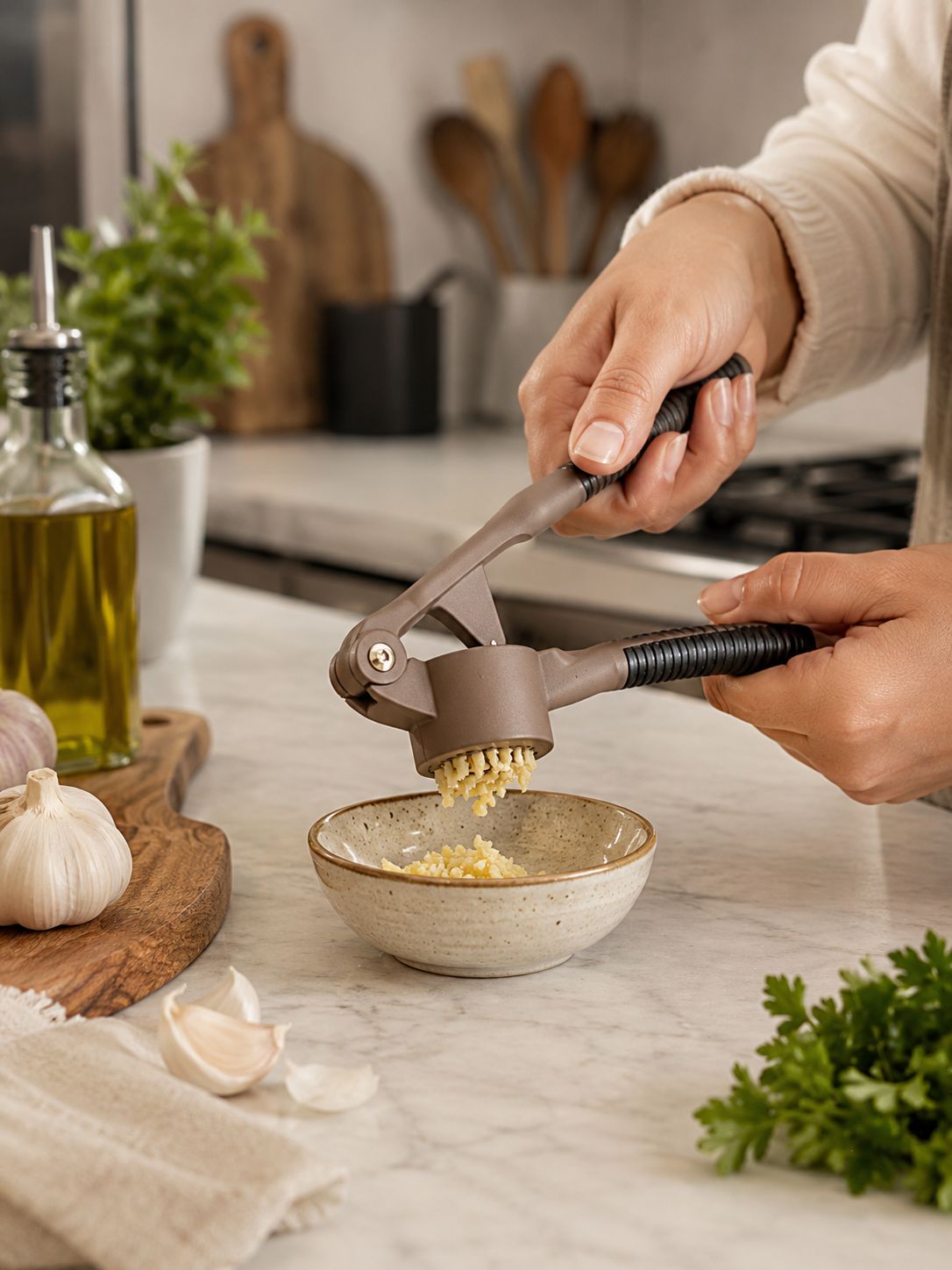 GARLIC PRESS CRUSHER