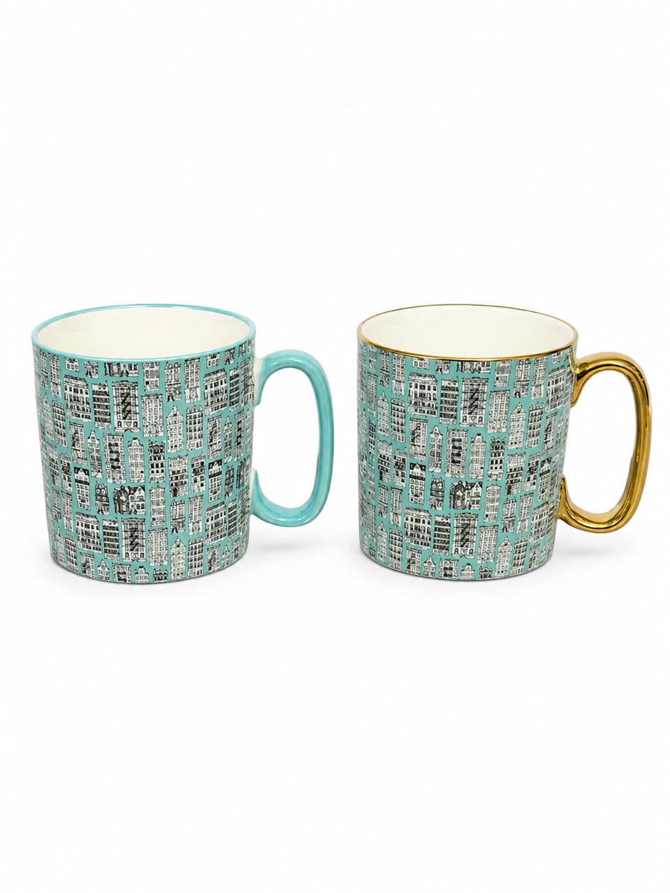 CITYSCAPE CERAMIC MUG SET - 2 PIECES