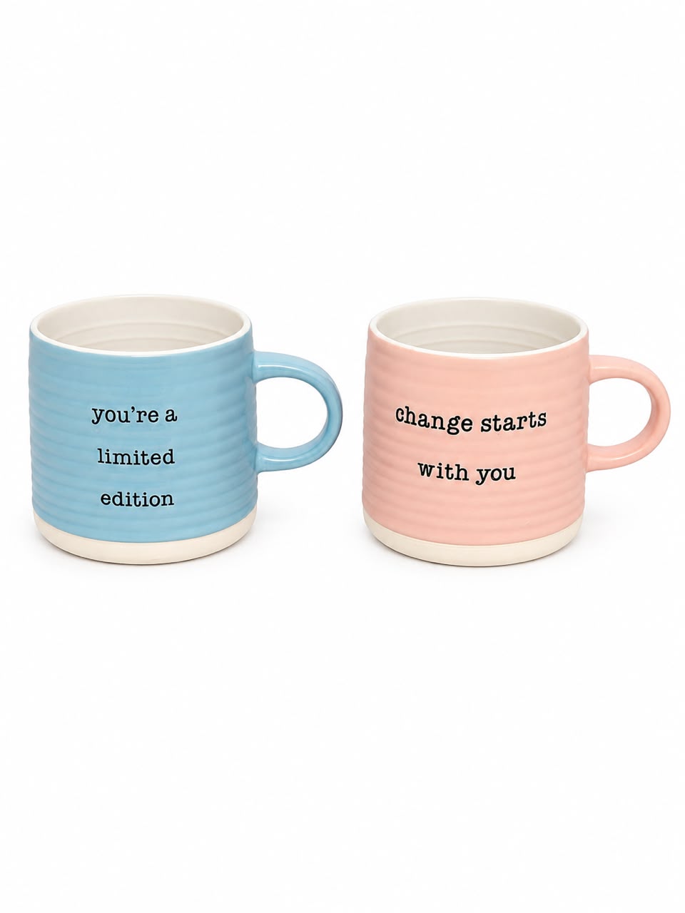 Inspirational Ceramic Mug Set - 2 Pieces