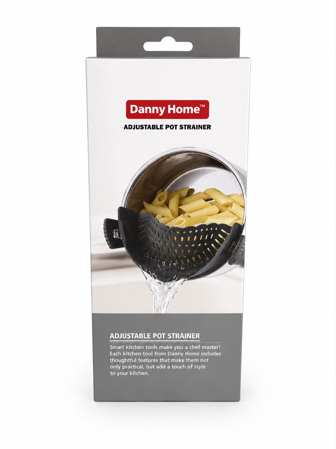 ADJUSTABLE CLIP-ON POT STRAINER