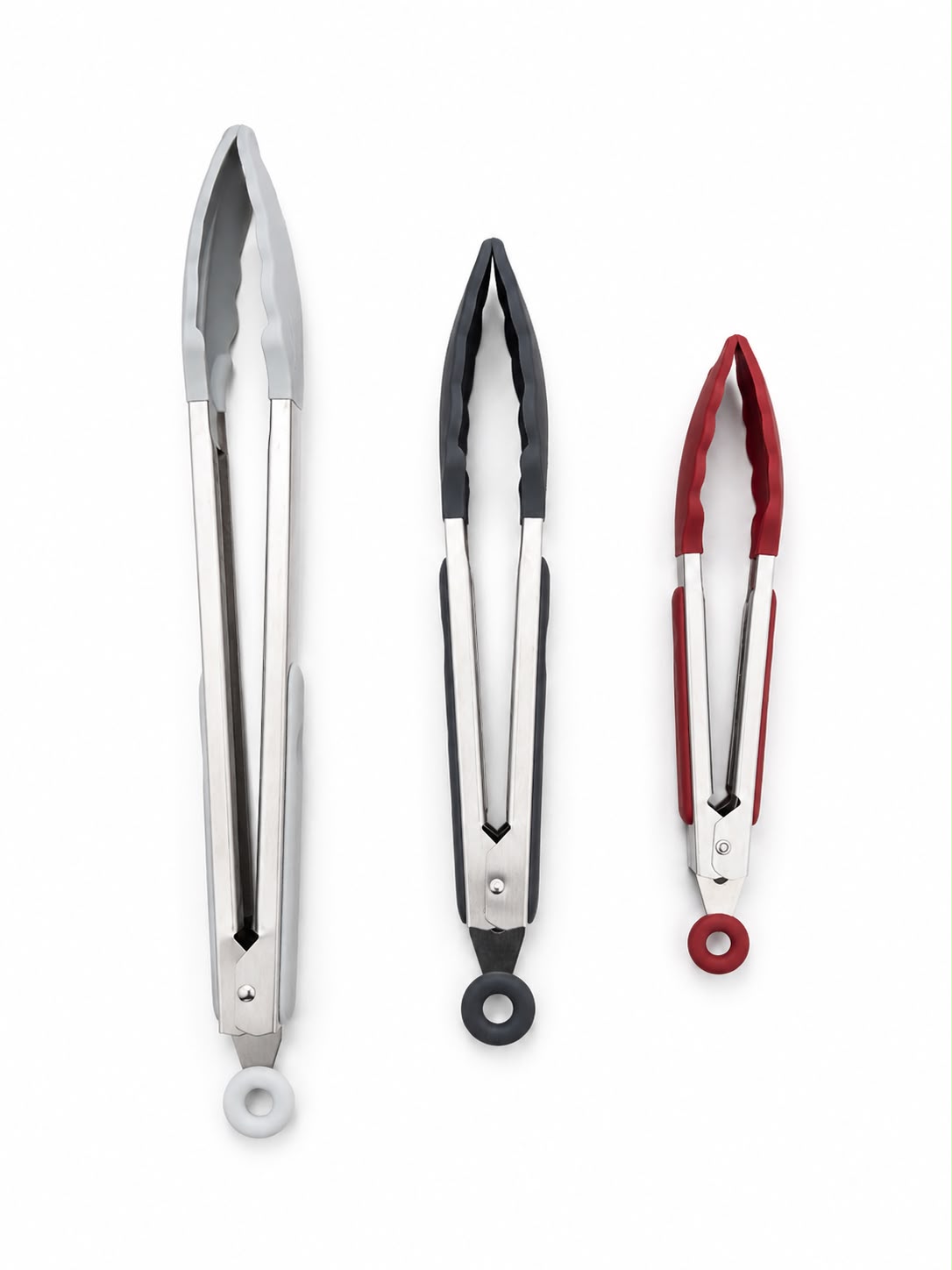 3-PIECE SILICONE KITCHEN TONGS SET