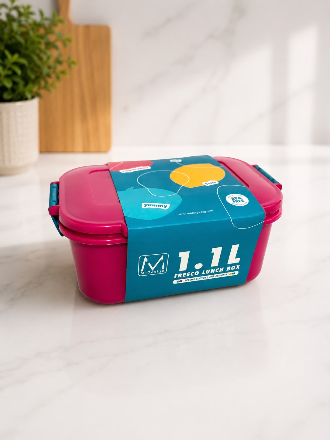 1.1L FRESCO LUNCH BOX - PINK