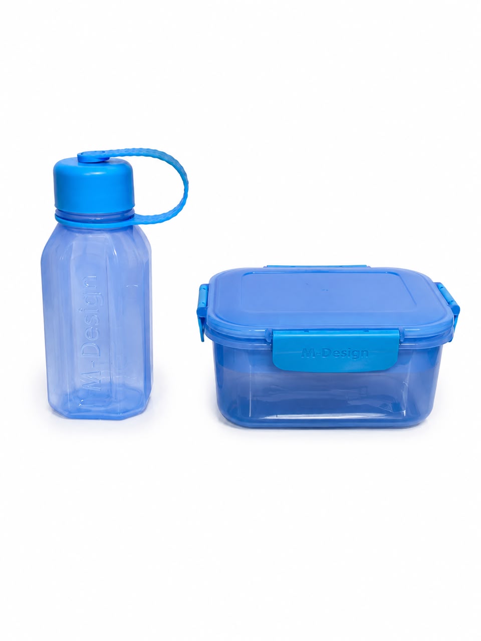 1.1L LUNCH BOX SET WITH WATER BOTTLE - BLUE
