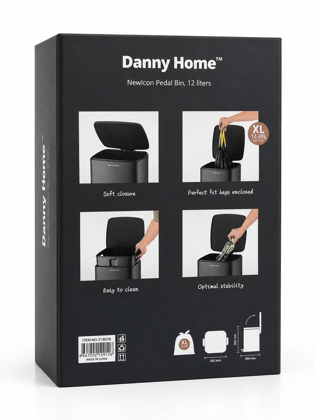 12L DANNY HOME PEDAL BIN