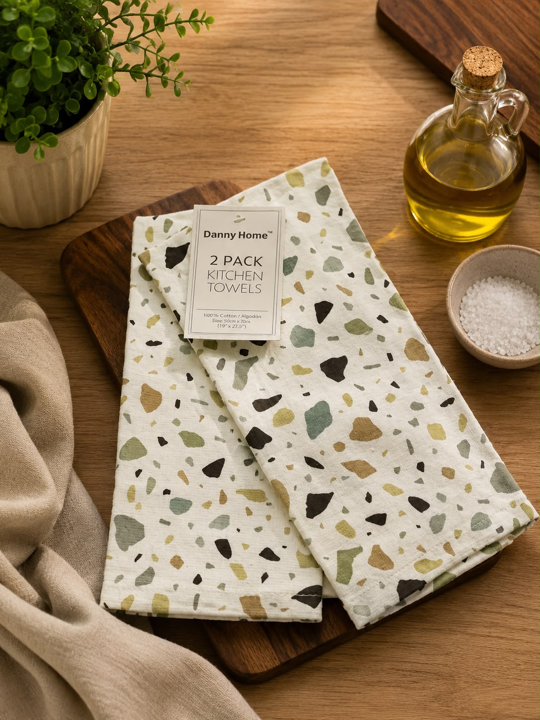 2-PACK COTTON KITCHEN TOWELS