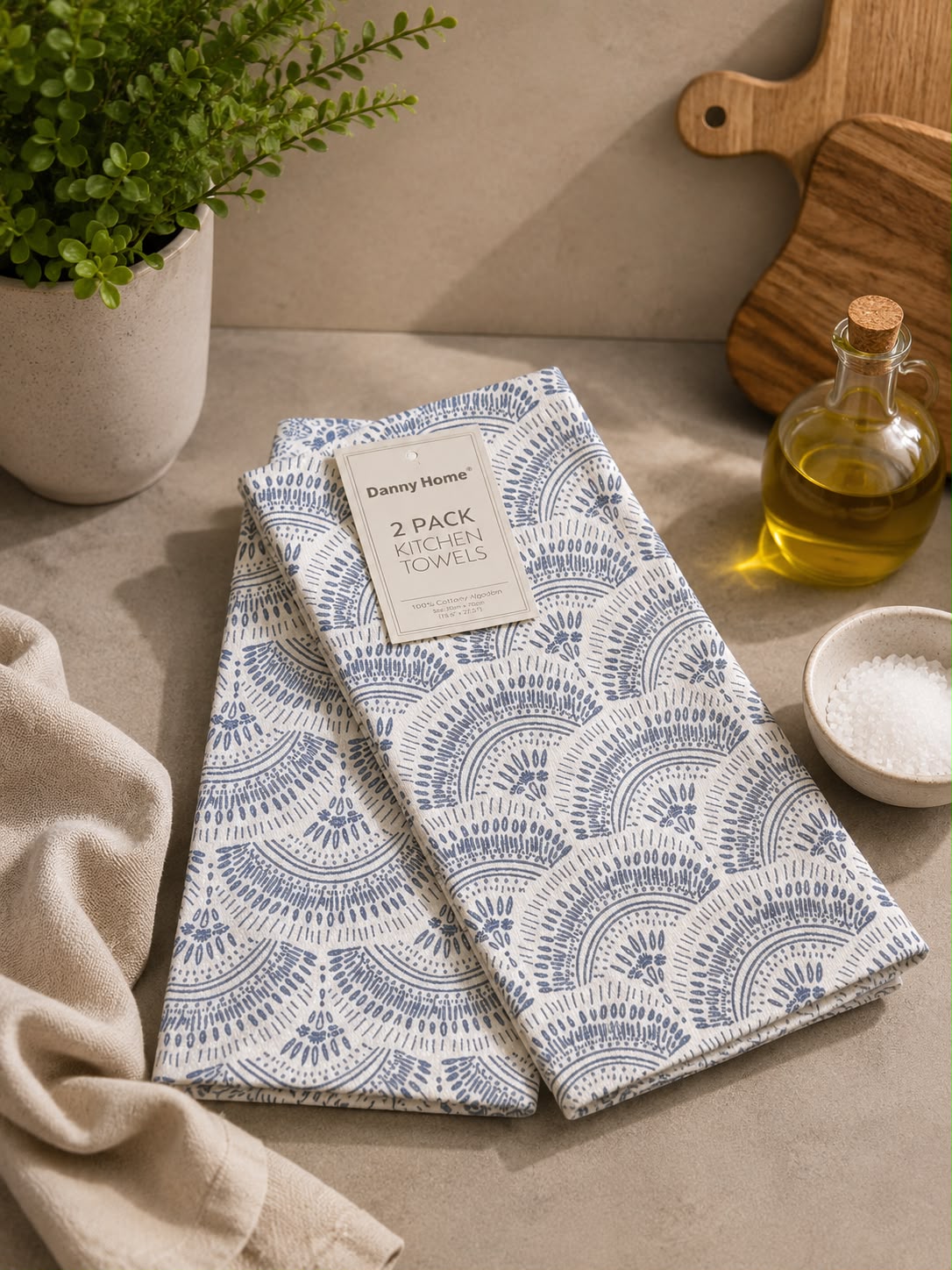 2-PACK COTTON KITCHEN TOWELS