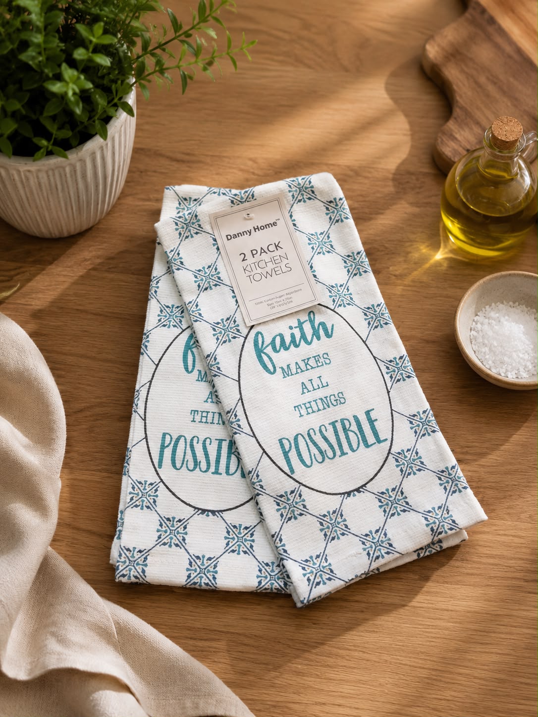 2-PACK COTTON KITCHEN TOWELS