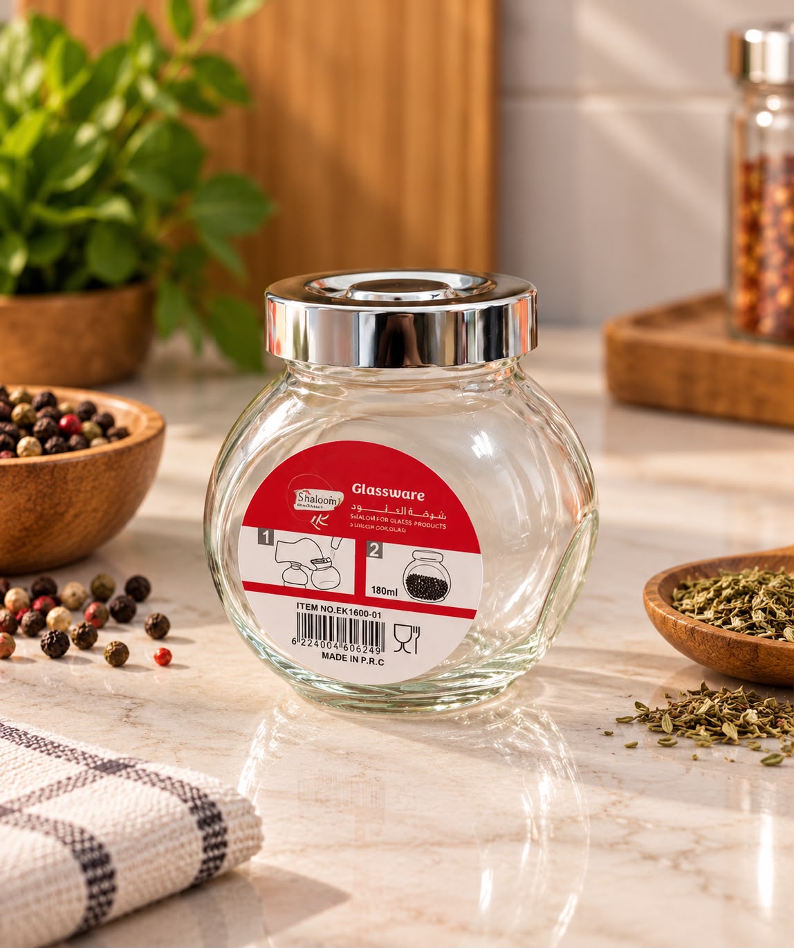 180ML GLASS SPICE JAR