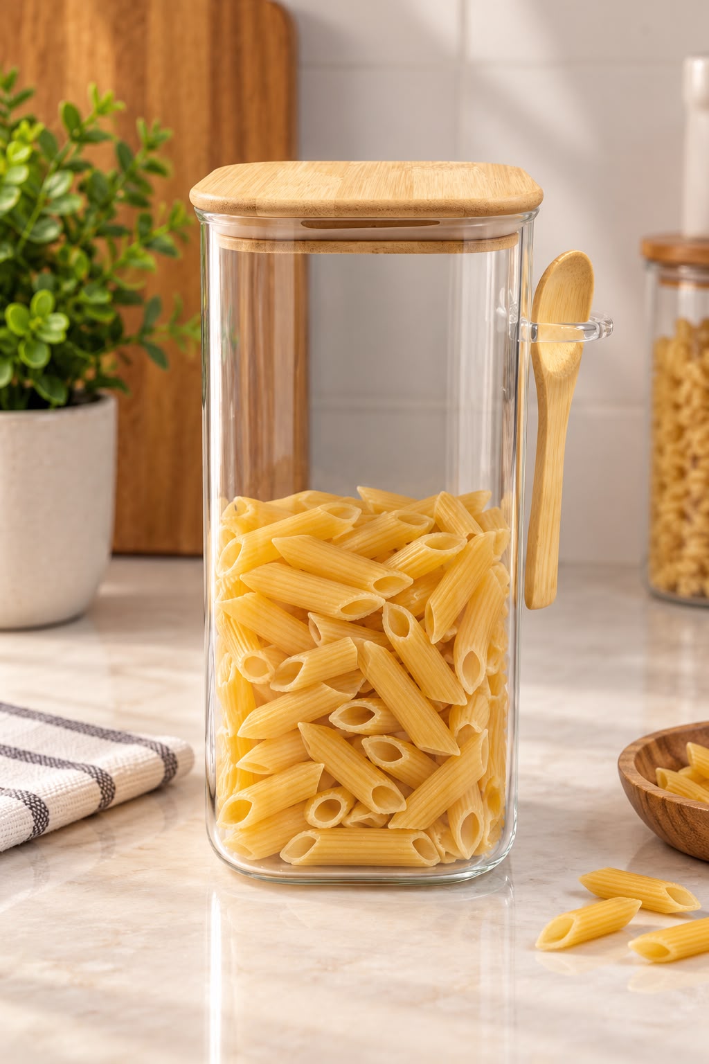 GLASS LEGUMES STORAGE JAR