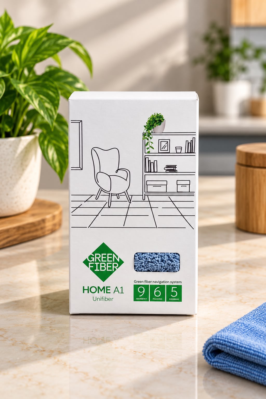 MULTIUSE GREEN FIBER CLEANING CLOTH