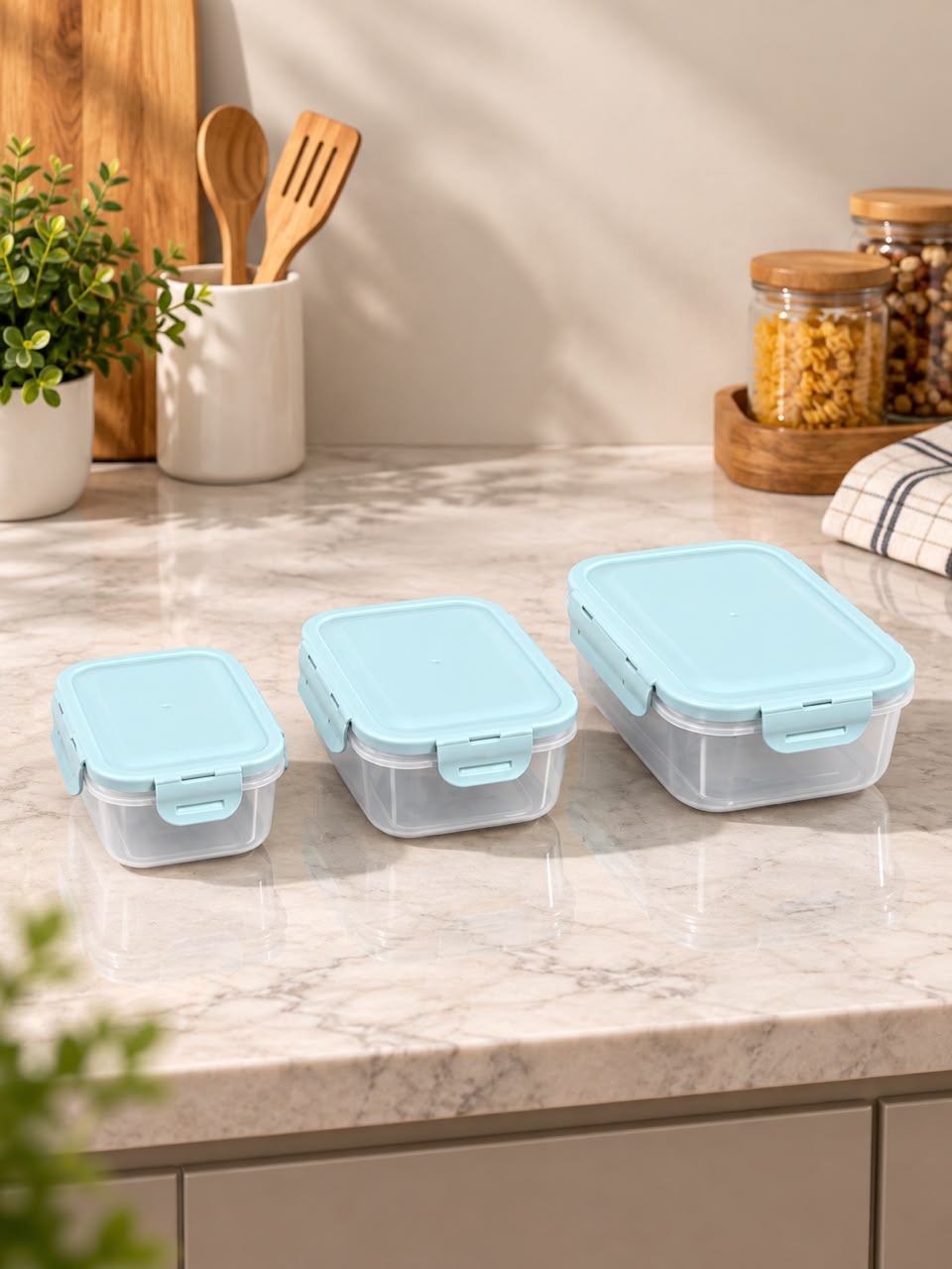 AIRTIGHT FOOD STORAGE CONTAINERS SET