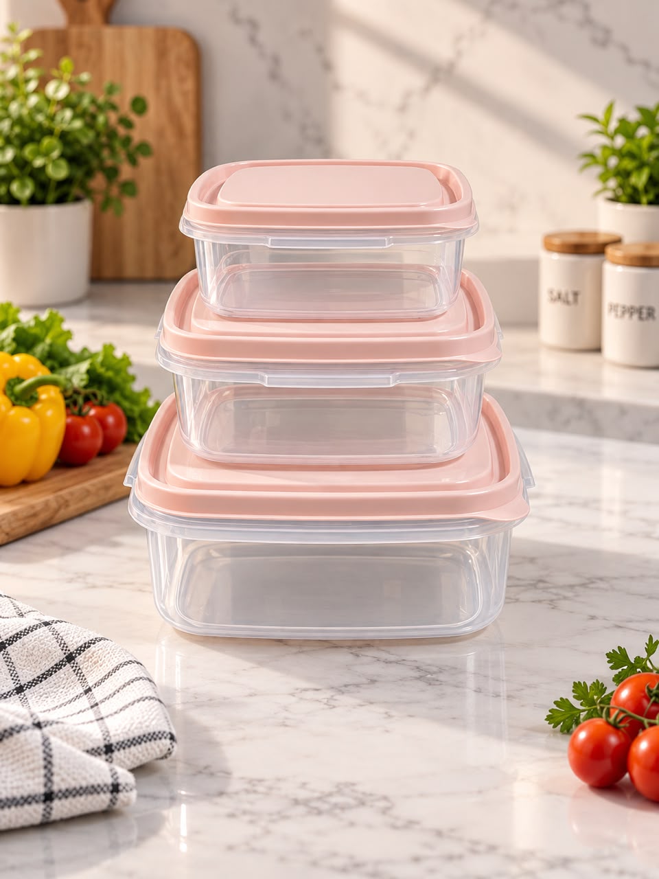 AIRTIGHT FOOD STORAGE CONTAINERS SET