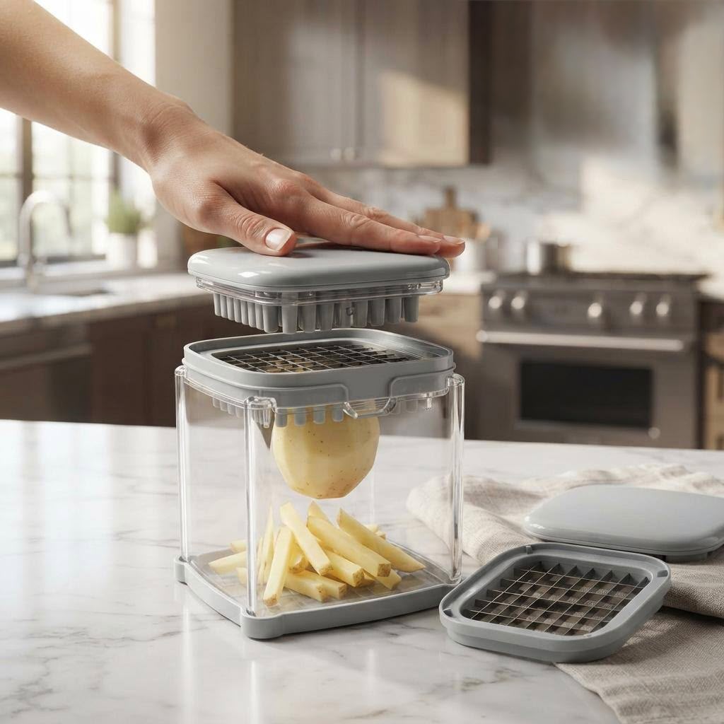 3-IN-1 POTATO CHOPPER & SLICER