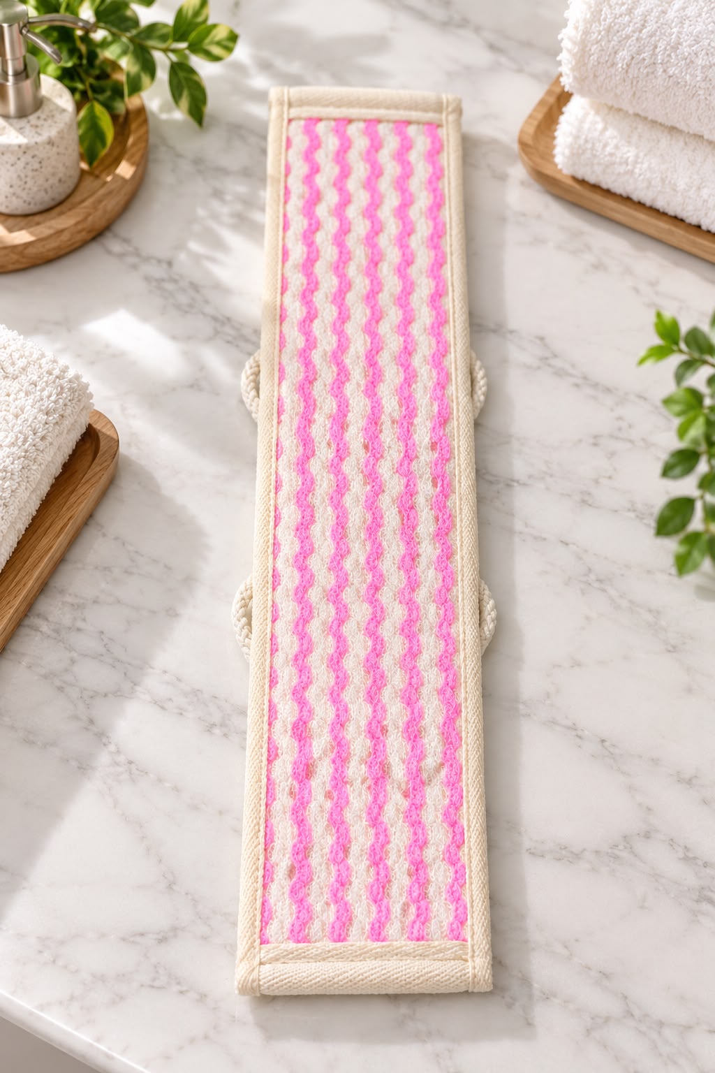 EXFOLIATING BATH BACK SCRUBBER