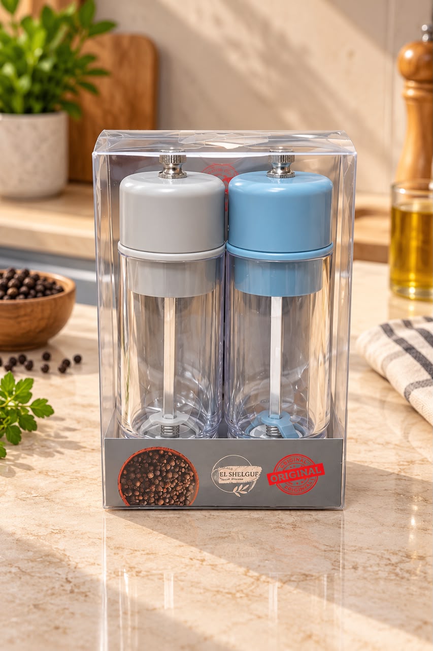 2-PIECE SALT & PEPPER GRINDER SET