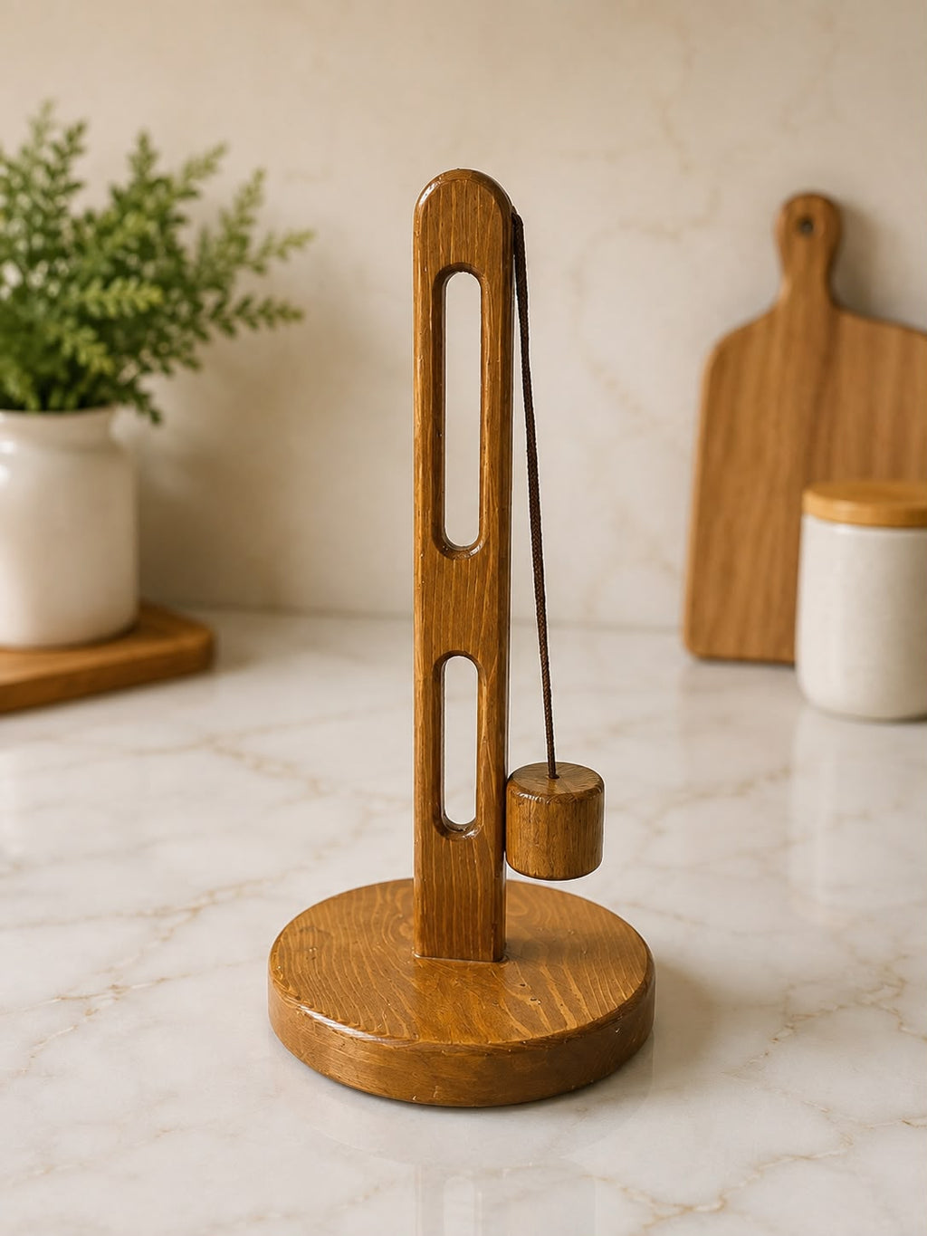 WOODEN PAPER TOWEL HOLDER