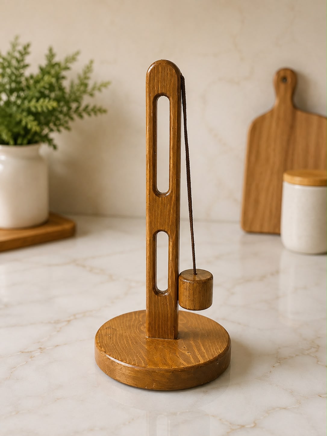 WOODEN PAPER TOWEL HOLDER